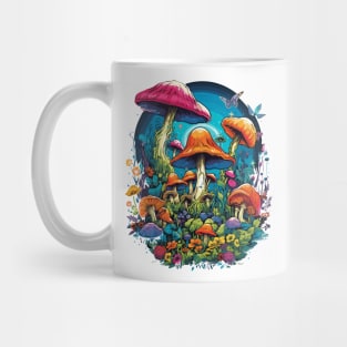 Cottagecore Aesthetic Mushrooms And Plants Mug